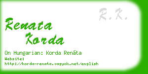 renata korda business card